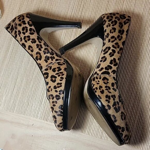 Franco Sarto Napoli Leopard Calf Hair Pump 6 - Picture 4 of 6